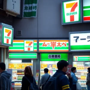 7-Eleven convenience store in a busy city