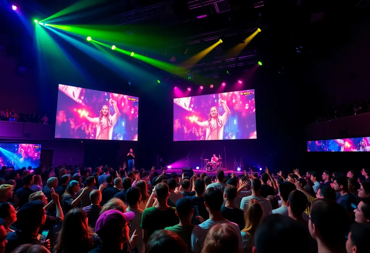 Audience at the Detroit 'Breathe' music video premiere.