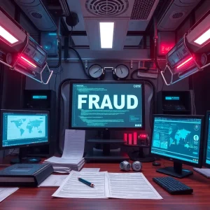 Illustration of a sophisticated fraud operation in a telecommunications setting.