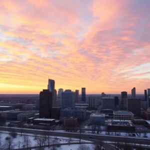 A sunny skyline view of Metro Detroit welcoming warm weather