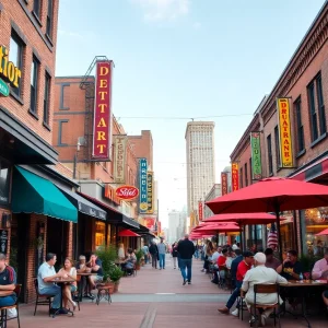 People dining outside at new restaurants in Detroit