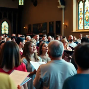 Choir performing sacred music at Detroit Parish