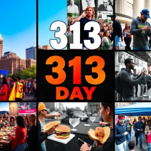 Celebrations for 313 Day in Detroit with events and activities