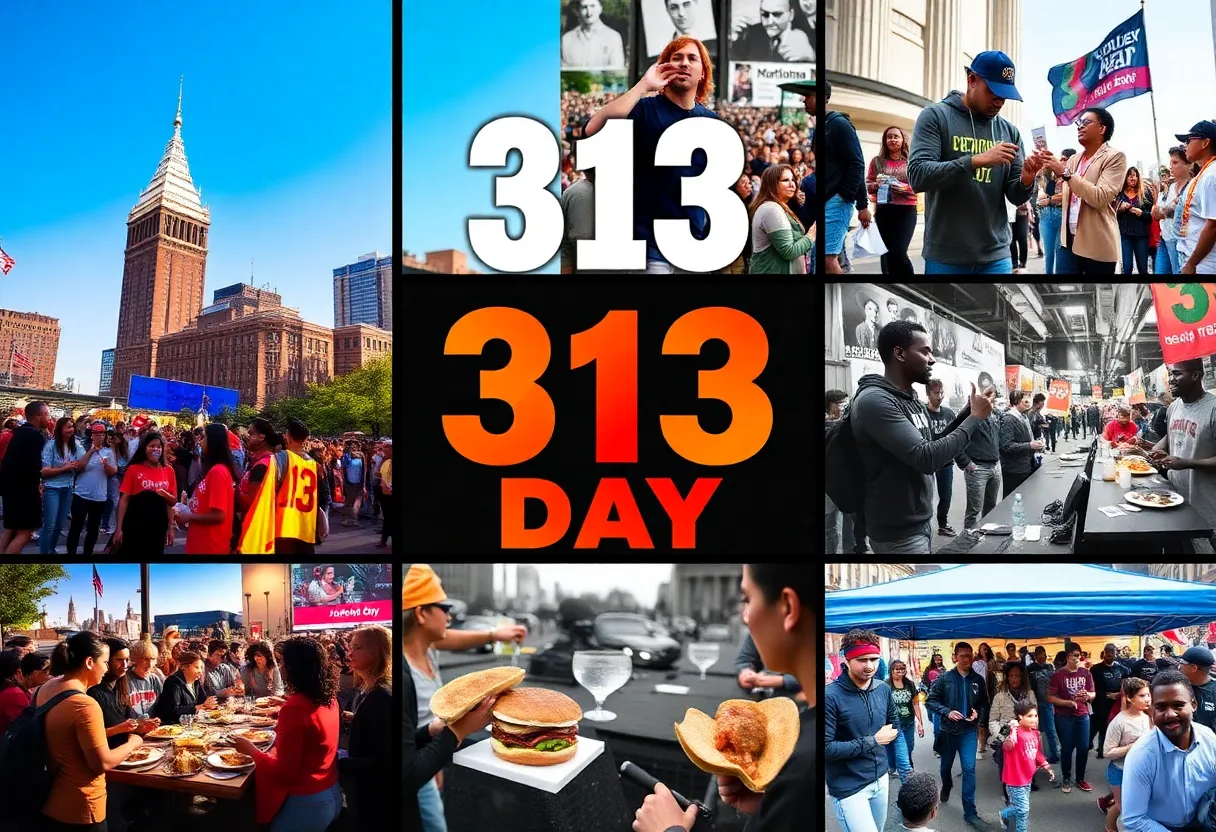 Celebrations for 313 Day in Detroit with events and activities