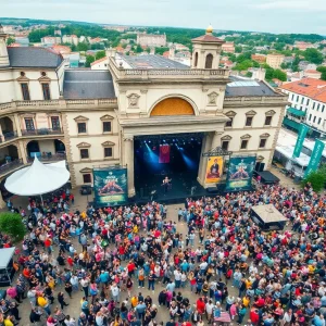 Crowd enjoying the 313 Day Festival in Detroit