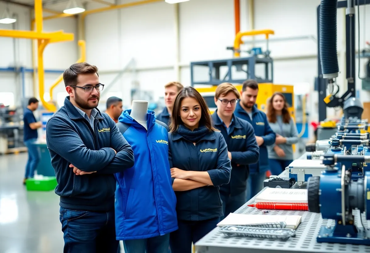 Participants in a manufacturing training program at the Apple Manufacturing Academy in Detroit