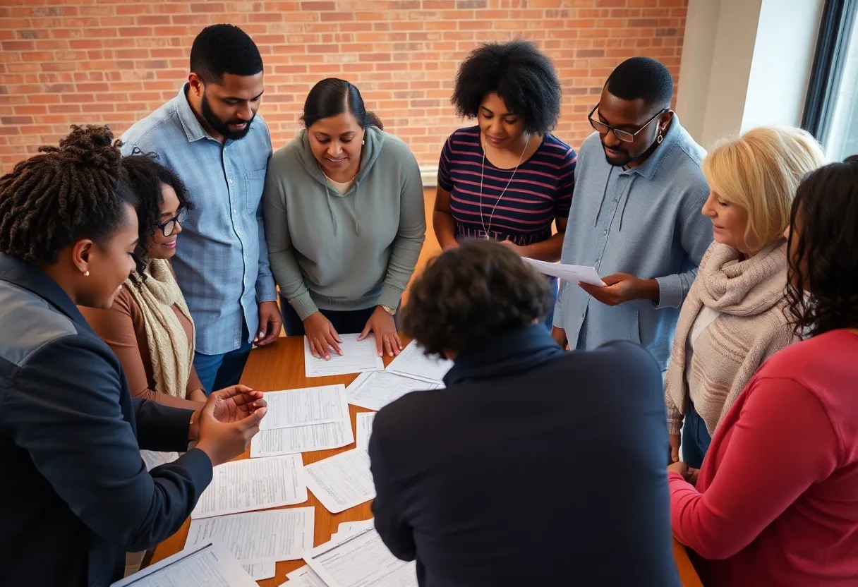 Residents of Detroit and Baltimore engaging in discussion for the Beacon Project