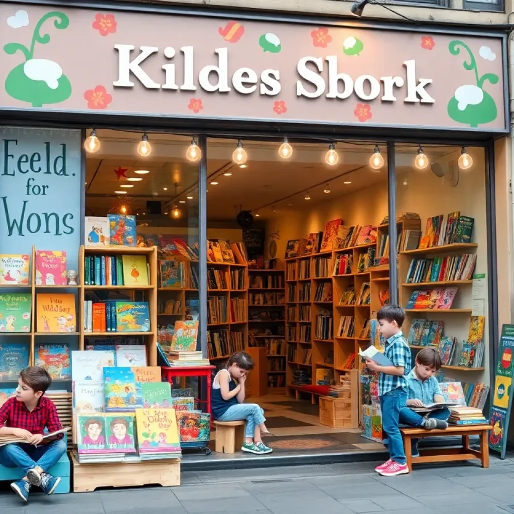 Front view of Birdie’s Bookmobile bookstore in Detroit