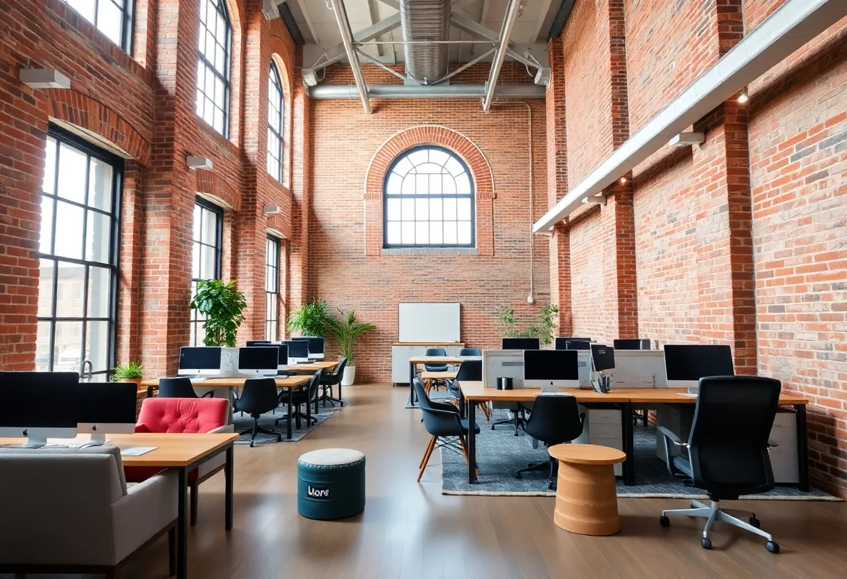 Modern office interior of Christman Company in Book Tower