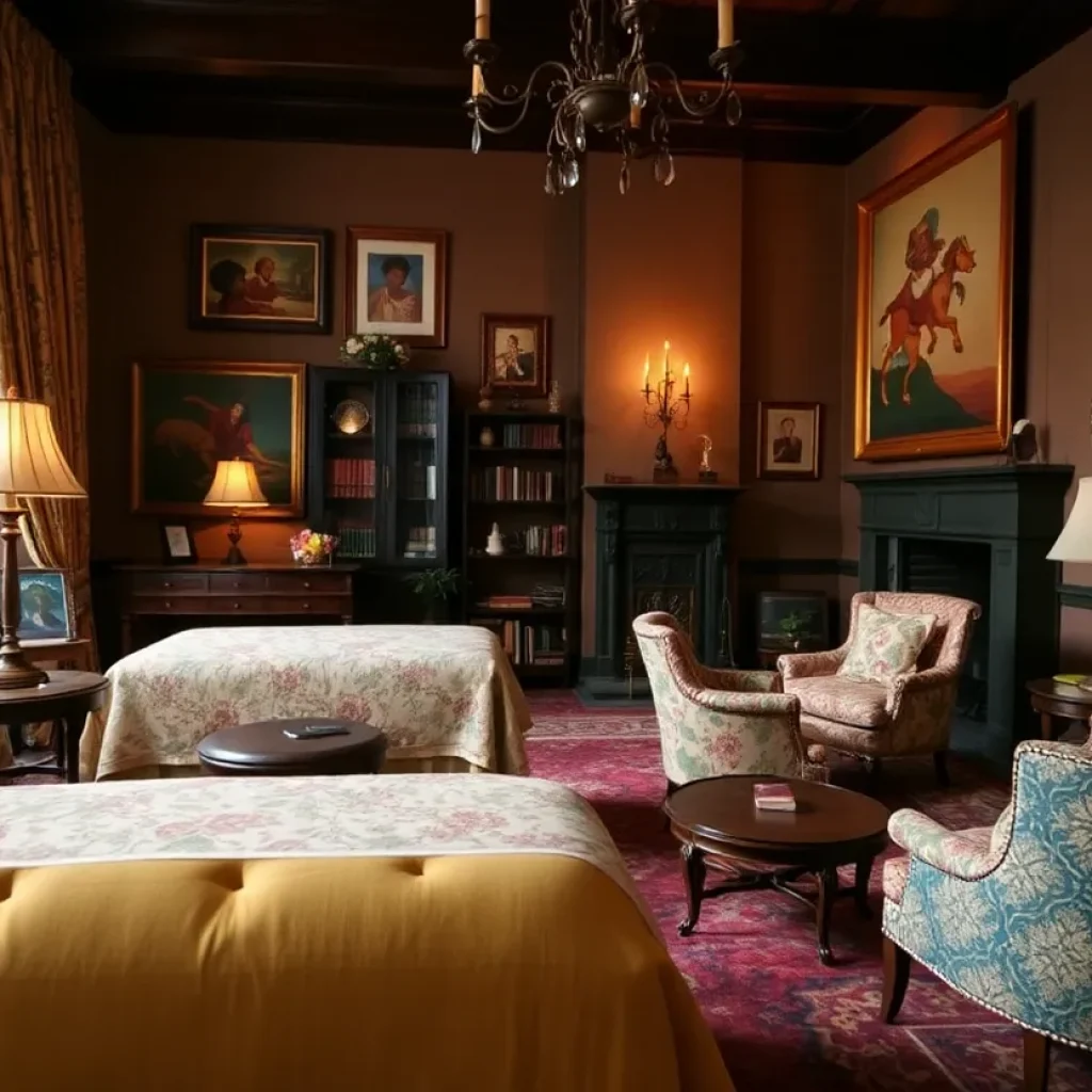 Interior view of The Cochrane House Luxury Historic Inn highlighting its cultural decor