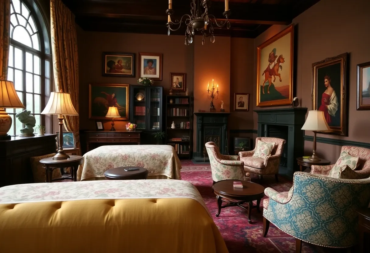 Interior view of The Cochrane House Luxury Historic Inn highlighting its cultural decor