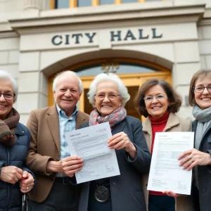 Detroit retirees celebrating the announcement of the 13th check.