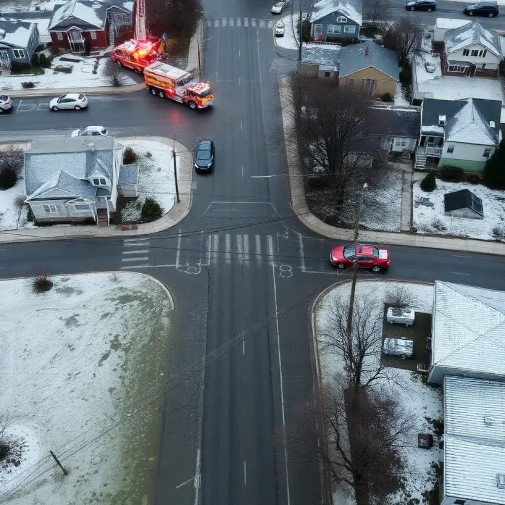 Flooded streets in Detroit during water crisis