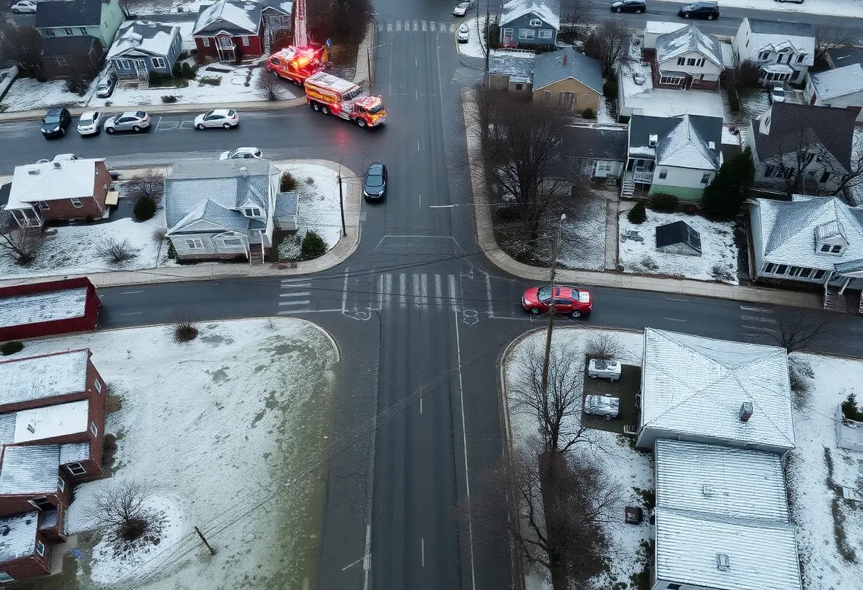 Flooded streets in Detroit during water crisis