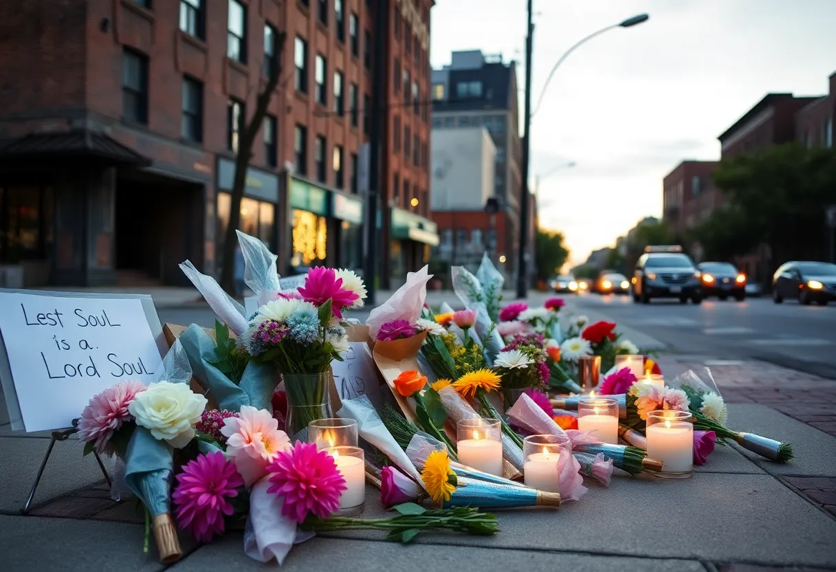 Community memorial for a tragedy in Detroit