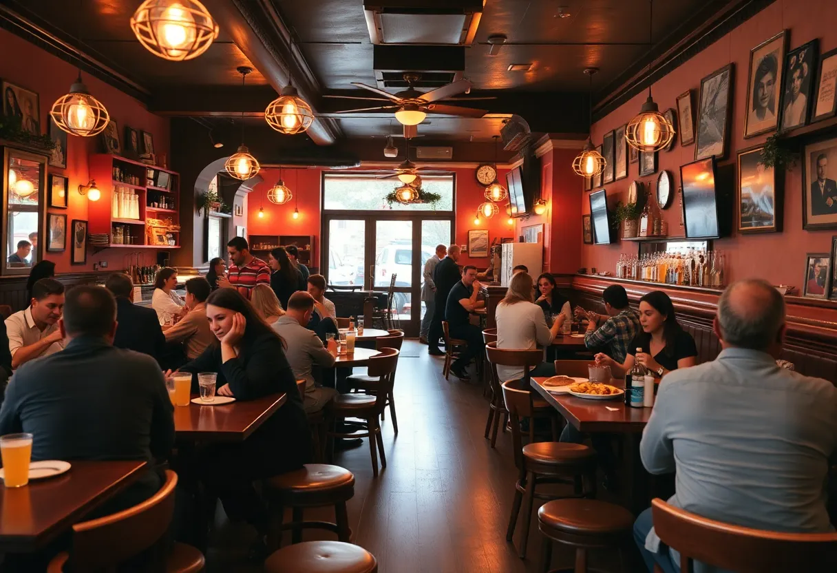 Guests enjoying drinks and snacks at Dirty Shake bar in Detroit