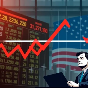 Illustration of fluctuating stock market symbolizing economic challenges