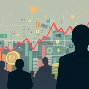 Illustration of economic uncertainties and stock market fluctuations.