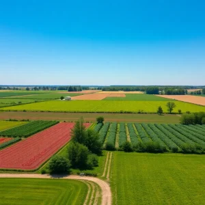 Aerial view of Todd Greiner Farms in Hart, MI