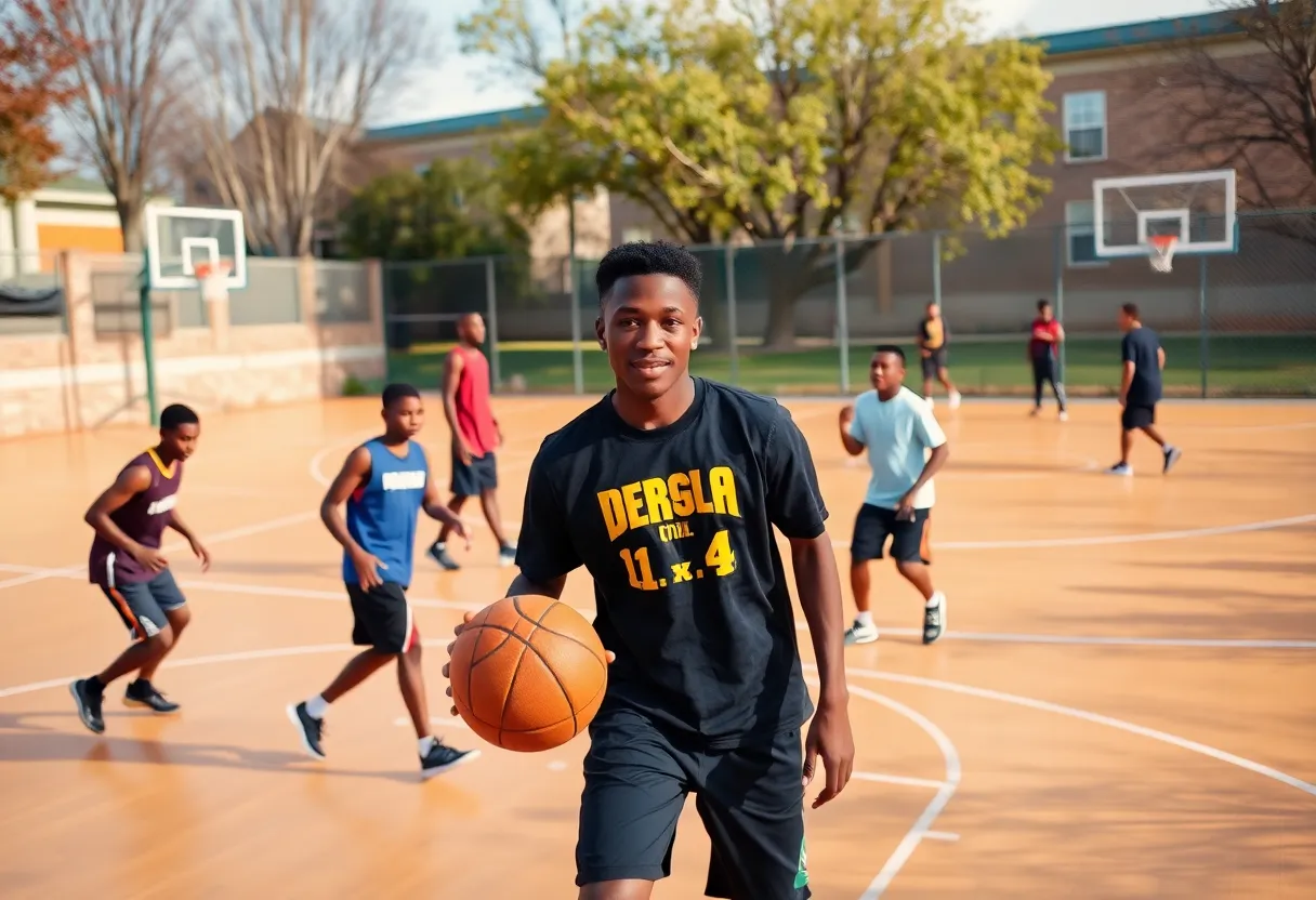 Players practicing on a basketball court in Ferndale