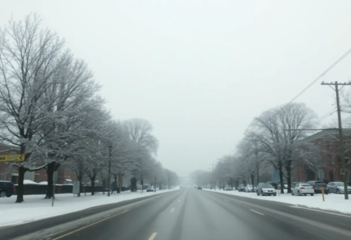 Winter weather in Metro Detroit with rain and snow