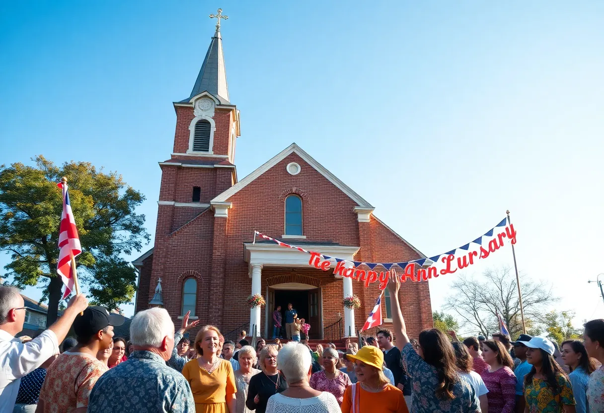 New Bethel Baptist Church during celebration