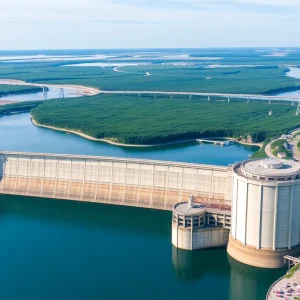 Hydroelectric power station in Ontario, Canada