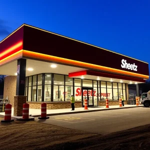 Construction site of the new Sheetz store in Chesterfield Township.