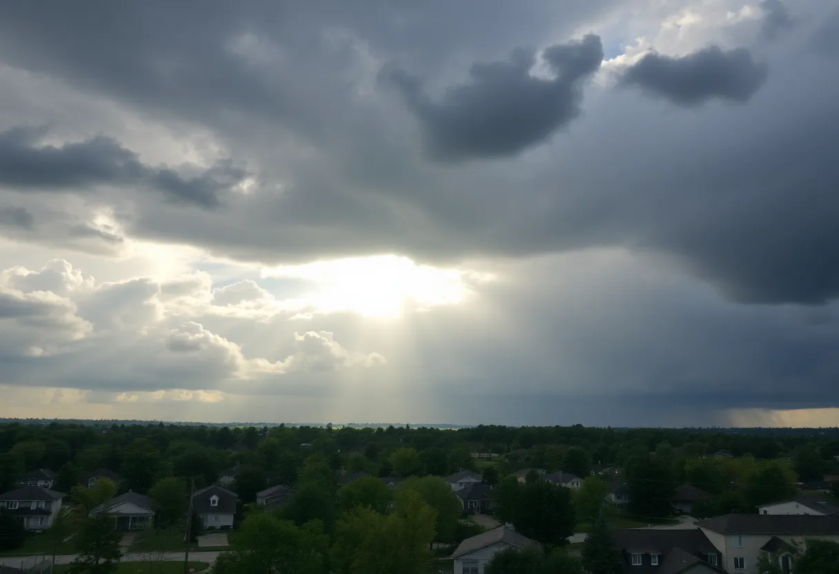 Changing weather in Southeast Michigan with clouds and sunshine