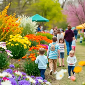 Families celebrating spring events in Michigan