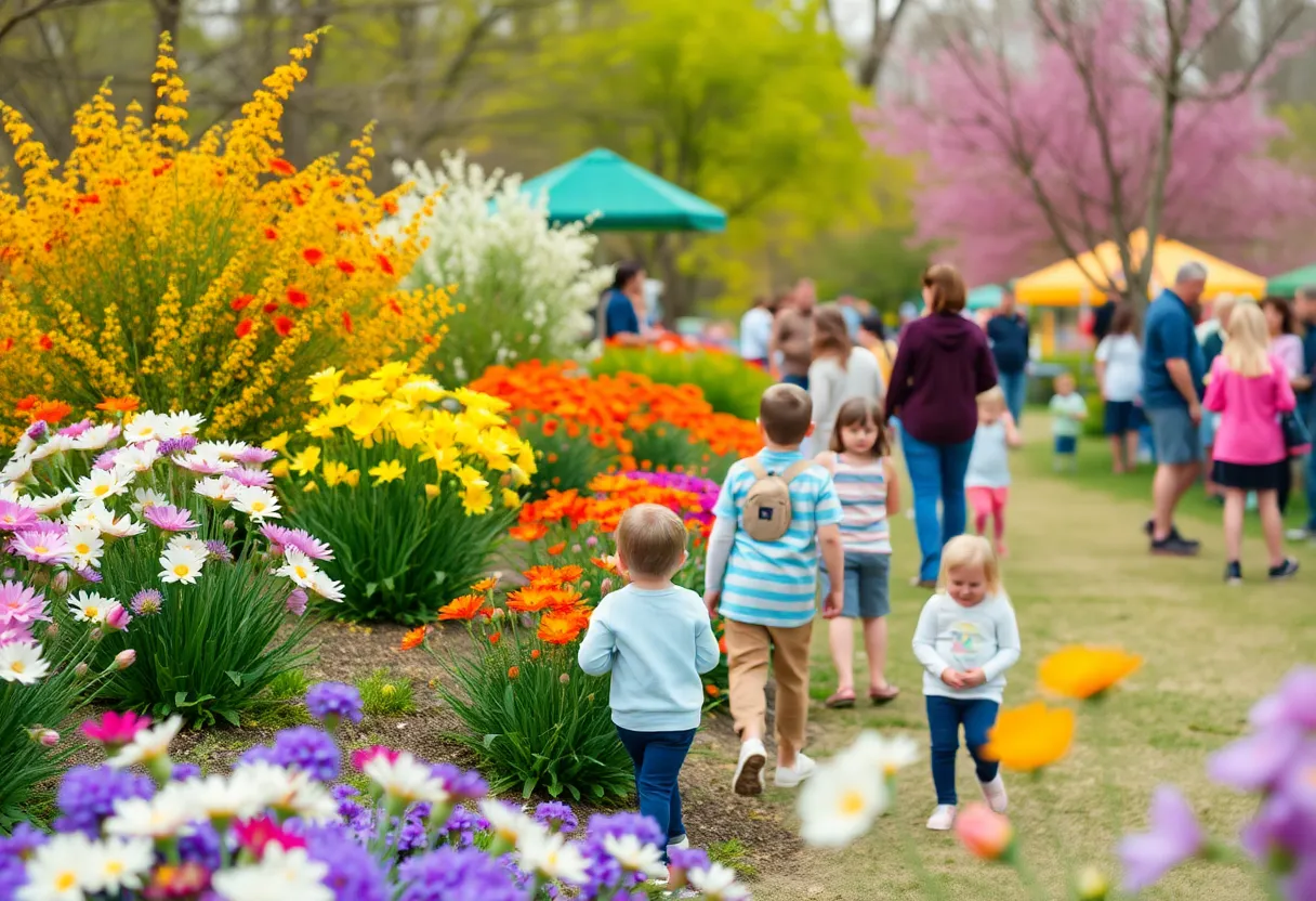 Families celebrating spring events in Michigan