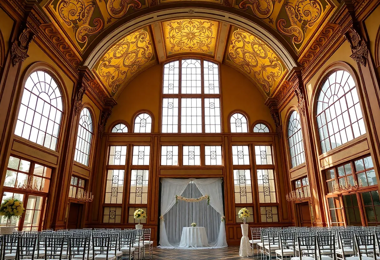 Interior of The Treasury wedding venue in Pontiac