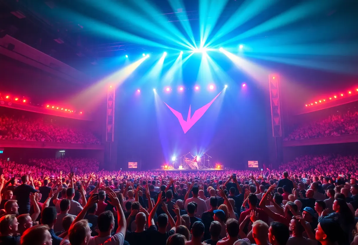 Crowd enjoying a concert at Little Caesars Arena