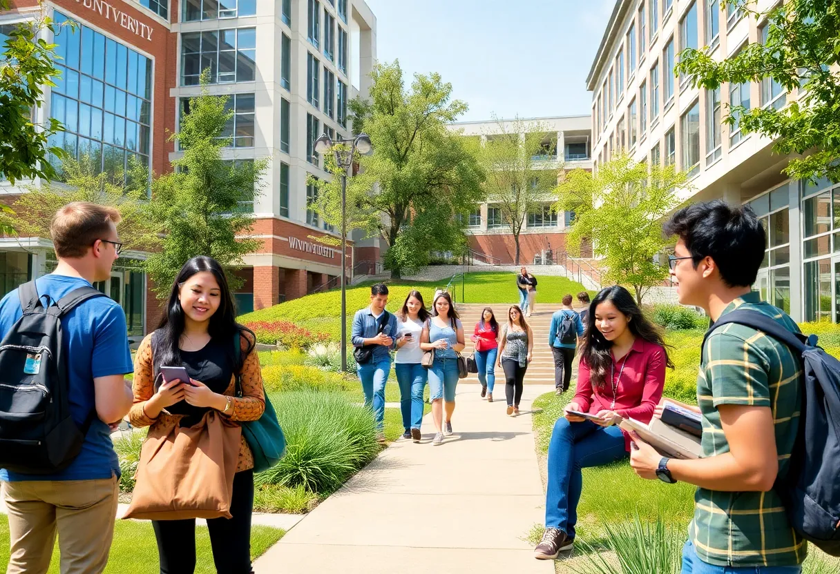 Students at Wayne State University